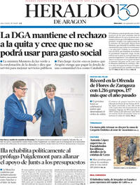 Portada Heraldo de Aragón 2025-09-03