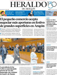Portada Heraldo de Aragón 2025-10-03