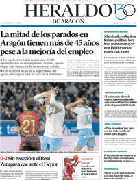 Portada Heraldo de Aragón 2025-11-03
