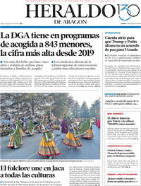 Portada Heraldo de Aragón 2025-08-04