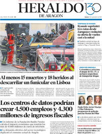 Portada Heraldo de Aragón 2025-09-04
