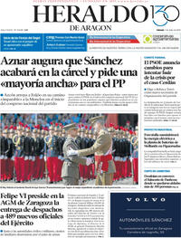 Portada periódico Heraldo de Aragón