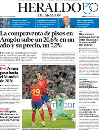 Portada Heraldo de Aragón 2025-09-05