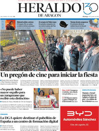 Portada Heraldo de Aragón 2025-10-05