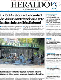 Portada Heraldo de Aragón 2025-08-06