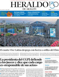 Portada Heraldo de Aragón 2025-09-06