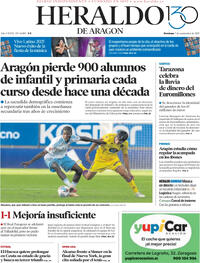 Portada Heraldo de Aragón 2025-09-07