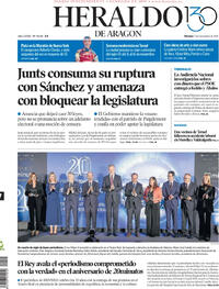 Portada Heraldo de Aragón 2025-11-07