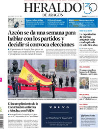 Portada Heraldo de Aragón 2025-12-07