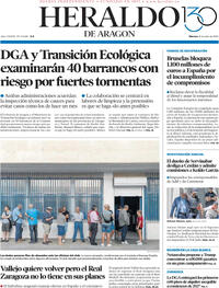 Portada periódico Heraldo de Aragón