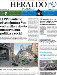 Portada Heraldo de Aragón 2025-08-08