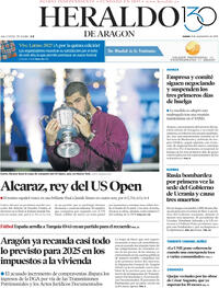 Portada Heraldo de Aragón 2025-09-08