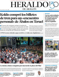 Portada Heraldo de Aragón 2025-10-08