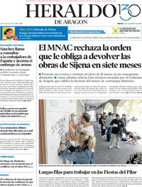 Portada Heraldo de Aragón 2025-09-09