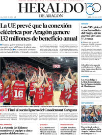 Portada periódico Heraldo de Aragón