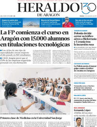 Portada Heraldo de Aragón 2025-09-12