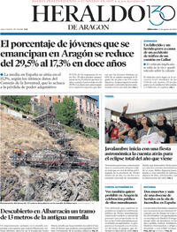 Portada periódico Heraldo de Aragón