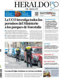 Portada Heraldo de Aragón 2025-12-13