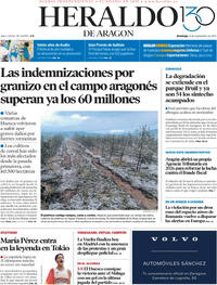Portada Heraldo de Aragón 2025-09-14