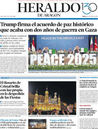 Portada Heraldo de Aragón 2025-10-14