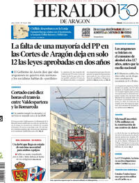 Portada Heraldo de Aragón 2025-11-15