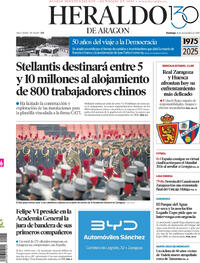 Portada Heraldo de Aragón 2025-11-16