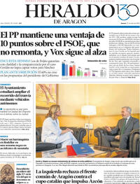 Portada Heraldo de Aragón 2025-07-17