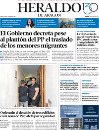 Portada Heraldo de Aragón 2025-07-18