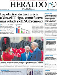 Portada Heraldo de Aragón 2025-09-18