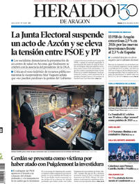 Portada Heraldo de Aragón 2025-12-18