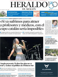 Portada Heraldo de Aragón 2025-07-20