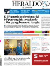 Portada Heraldo de Aragón 2025-12-21