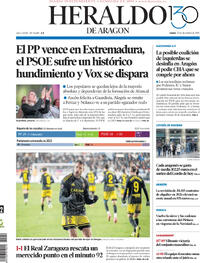 Portada Heraldo de Aragón 2025-12-22