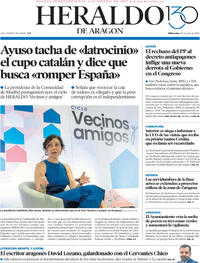 Portada Heraldo de Aragón 2025-07-23