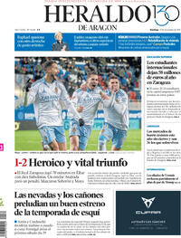 Portada periódico Heraldo de Aragón