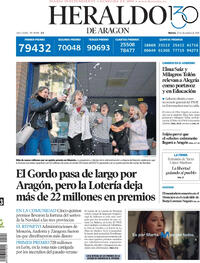 Portada Heraldo de Aragón 2025-12-23