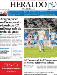 Portada Heraldo de Aragón 2025-08-24