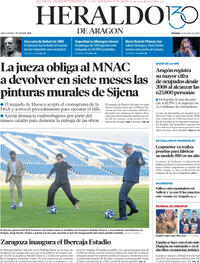 Portada Heraldo de Aragón 2025-07-25