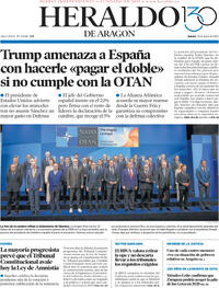 Portada Heraldo de Aragón 2025-06-26