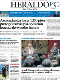 Portada Heraldo de Aragón 2025-09-26