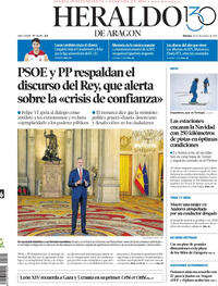 Portada Heraldo de Aragón 2025-12-26