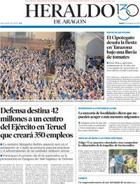 Portada Heraldo de Aragón 2025-08-28