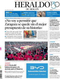 Portada Heraldo de Aragón 2025-12-28