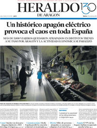 Portada periódico Heraldo de Aragón