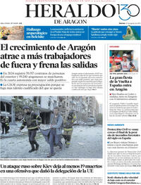 Portada Heraldo de Aragón 2025-08-29