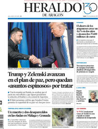 Portada Heraldo de Aragón 2025-12-29