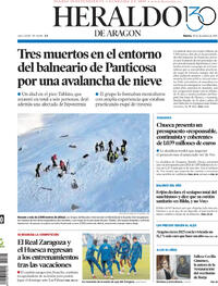 Portada Heraldo de Aragón 2025-12-30