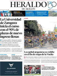 Portada Heraldo de Aragón 2025-08-31
