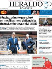 Portada Heraldo de Aragón 2025-10-31