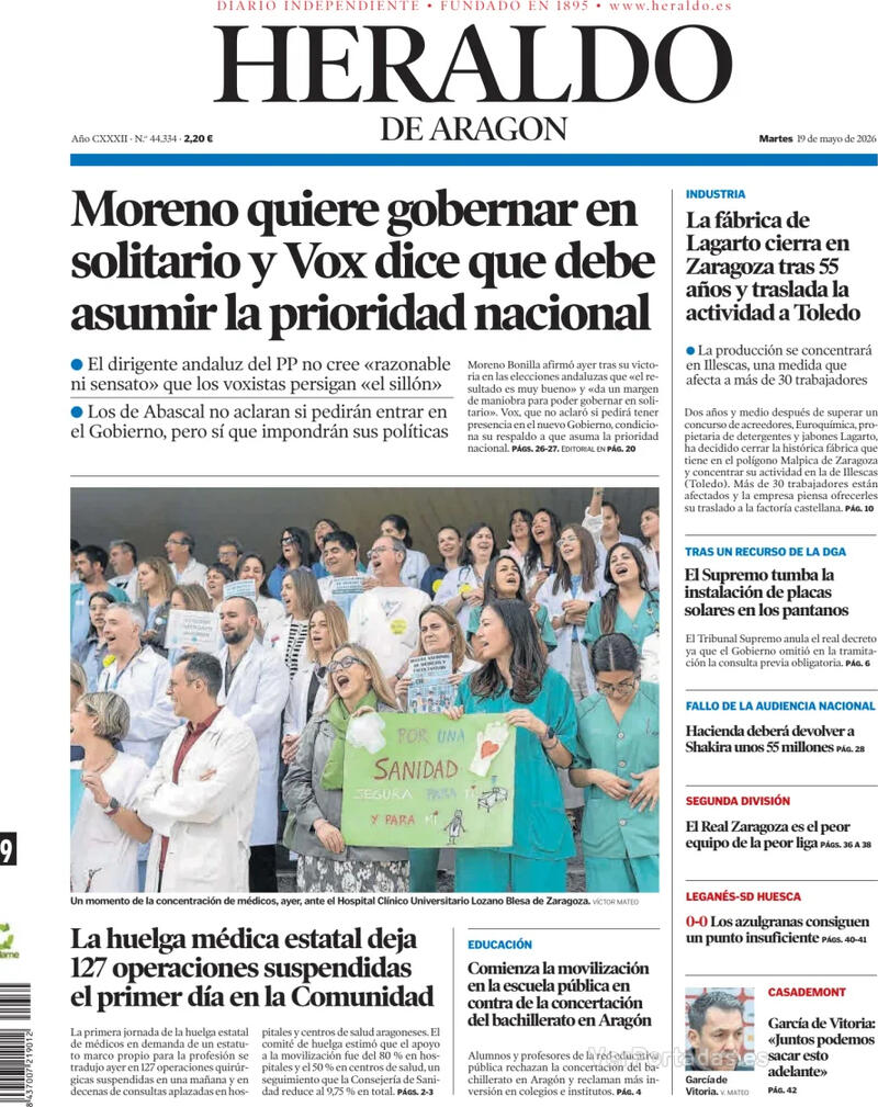 Portada Levante 2026-05-19
